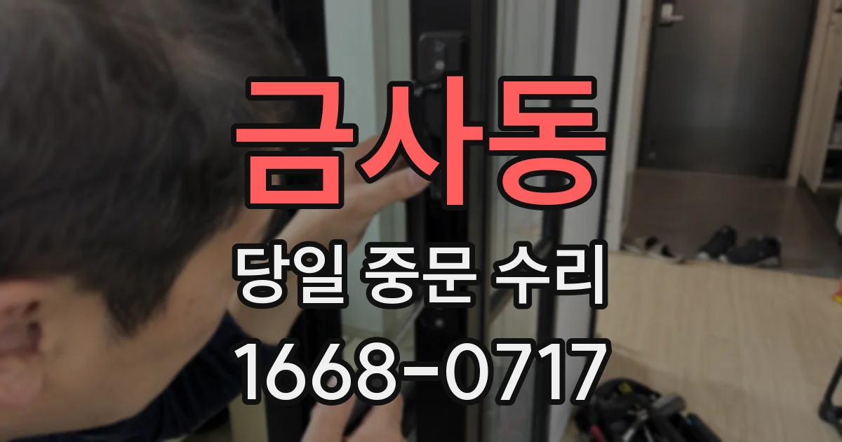 금사동 당일 중문 수리