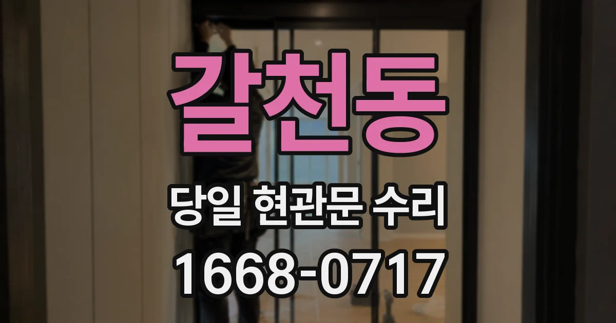 갈천동 당일 현관문 수리