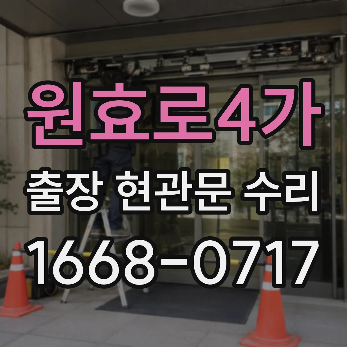 원효로4가 출장 현관문 수리 손상 부위만 골라 내장·외장 복원