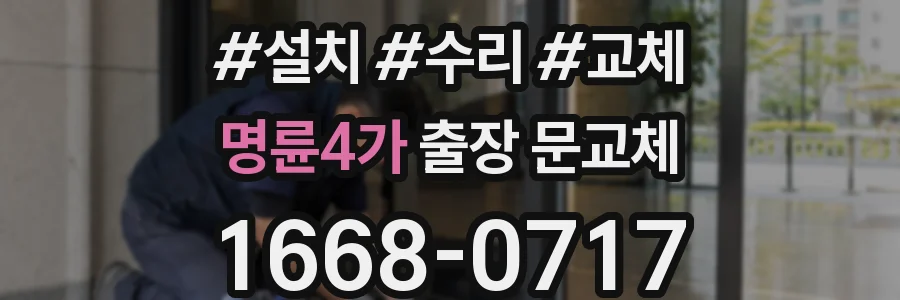 명륜4가 출장 문교체