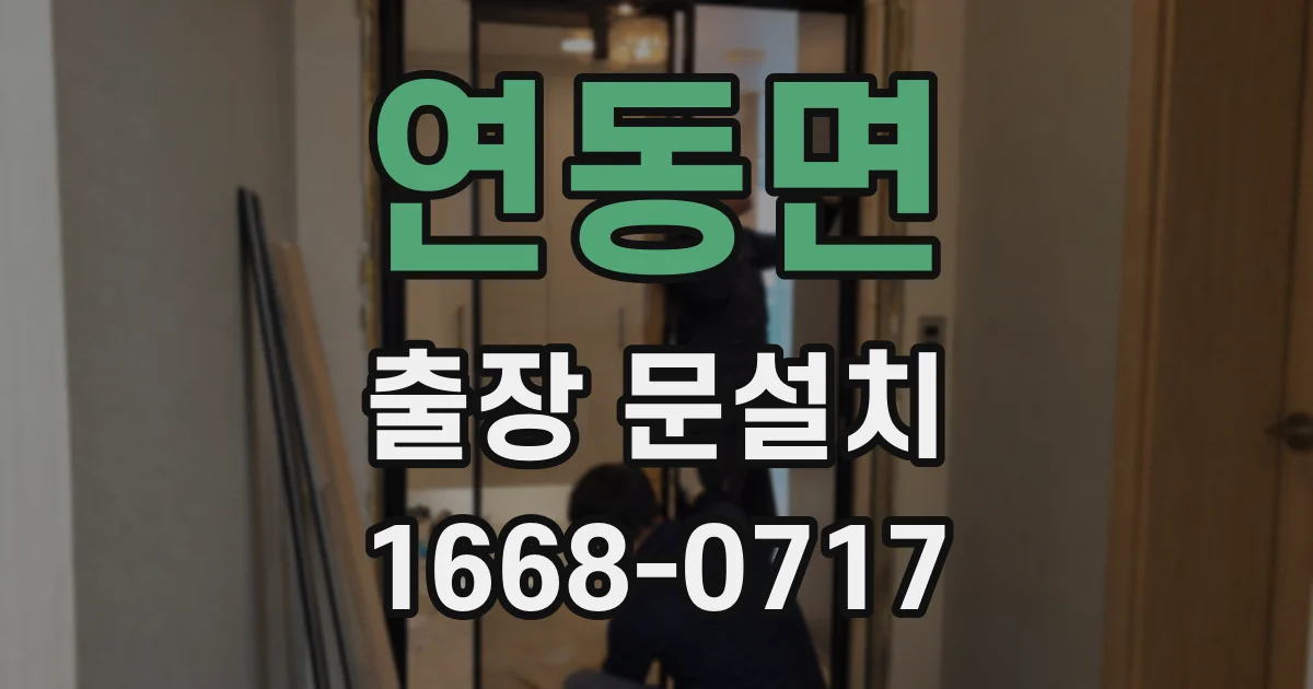 연동면 출장 문설치