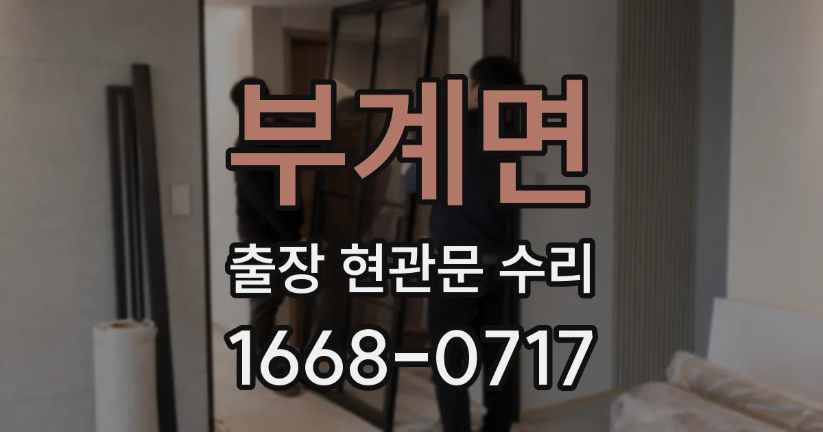 부계면 출장 현관문 수리