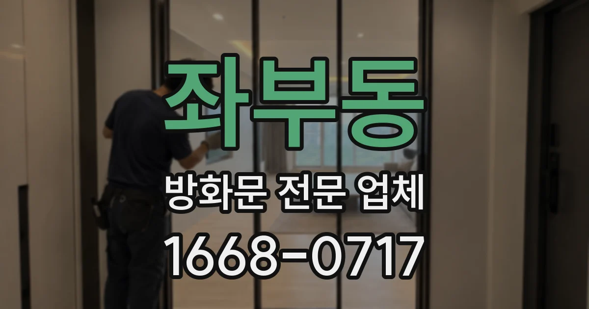 좌부동 방화문 전문 업체