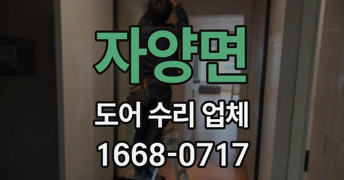 자양면 도어 수리 업체