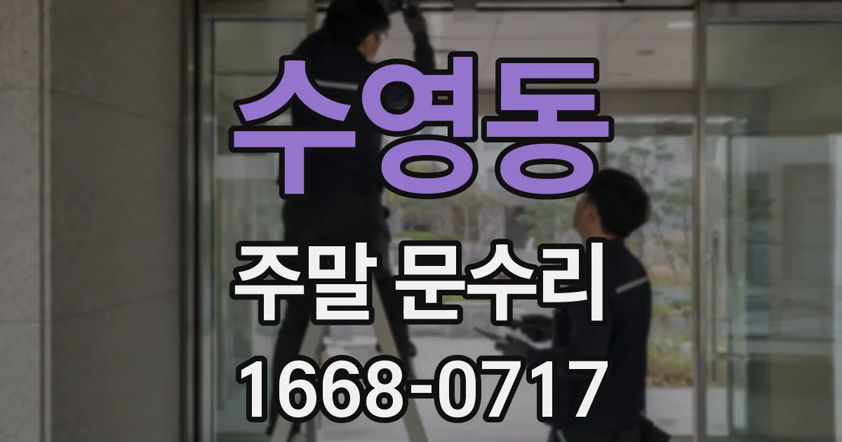 수영동 주말 문수리