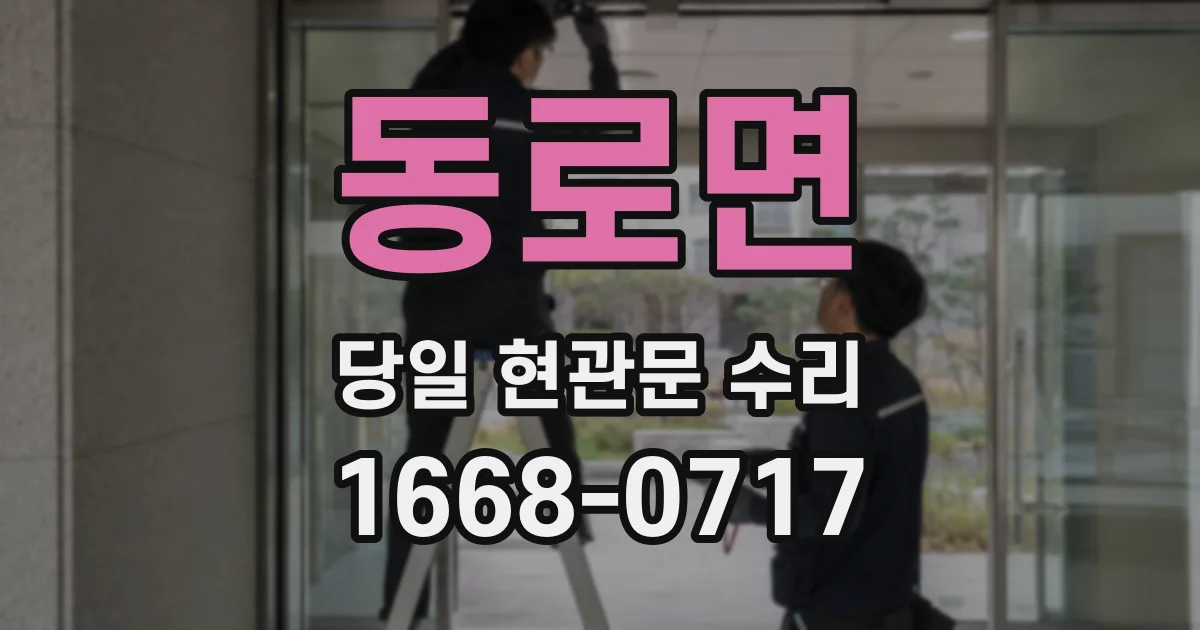 동로면 당일 현관문 수리