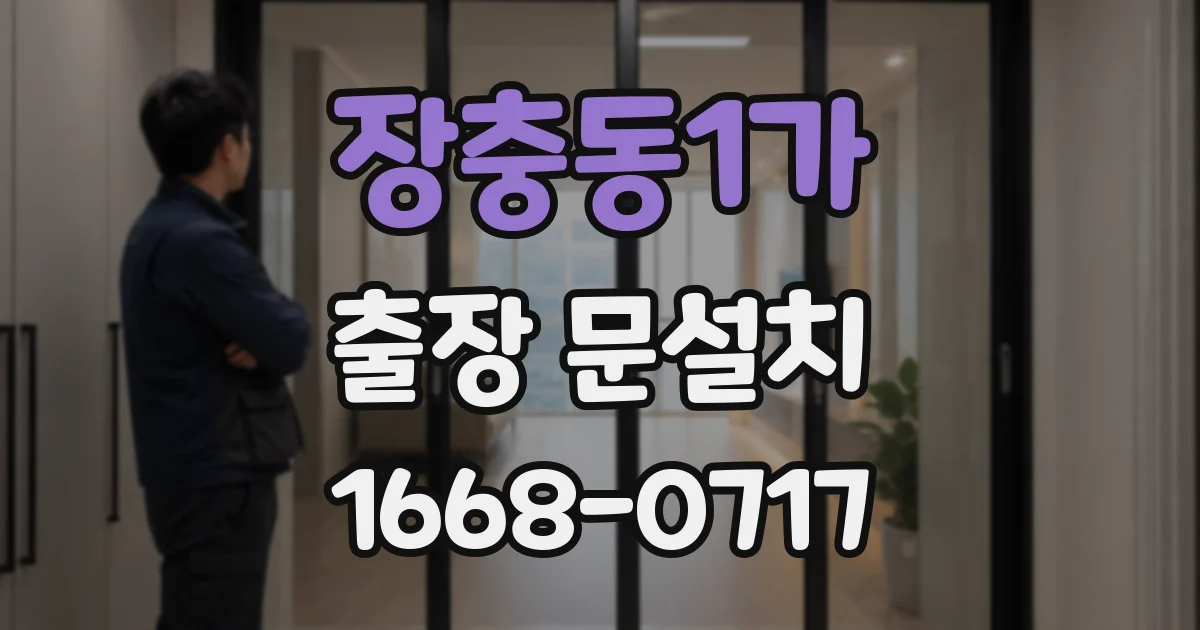 장충동1가 출장 문설치