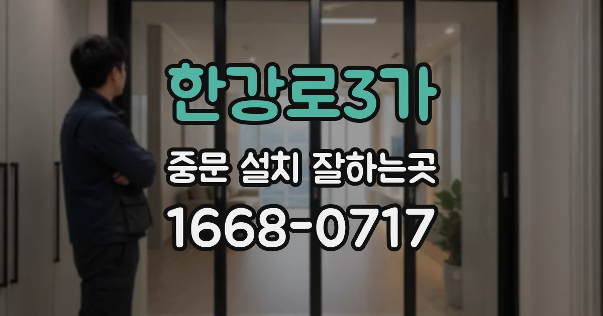 한강로3가 중문 설치 잘하는곳