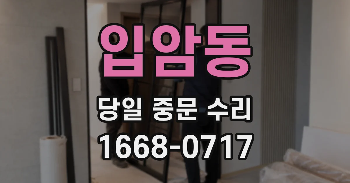 입암동 당일 중문 수리