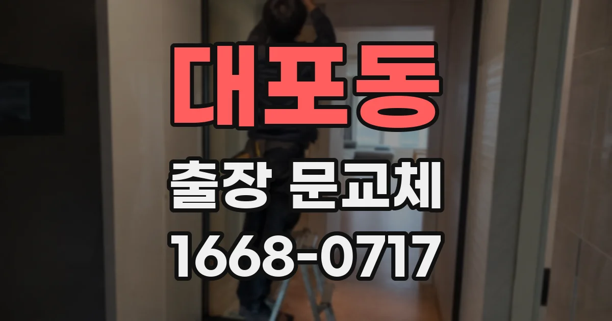 대포동 출장 문교체