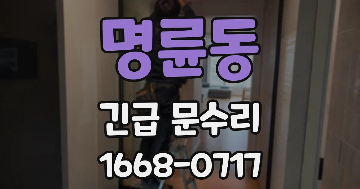명륜동 긴급 문수리