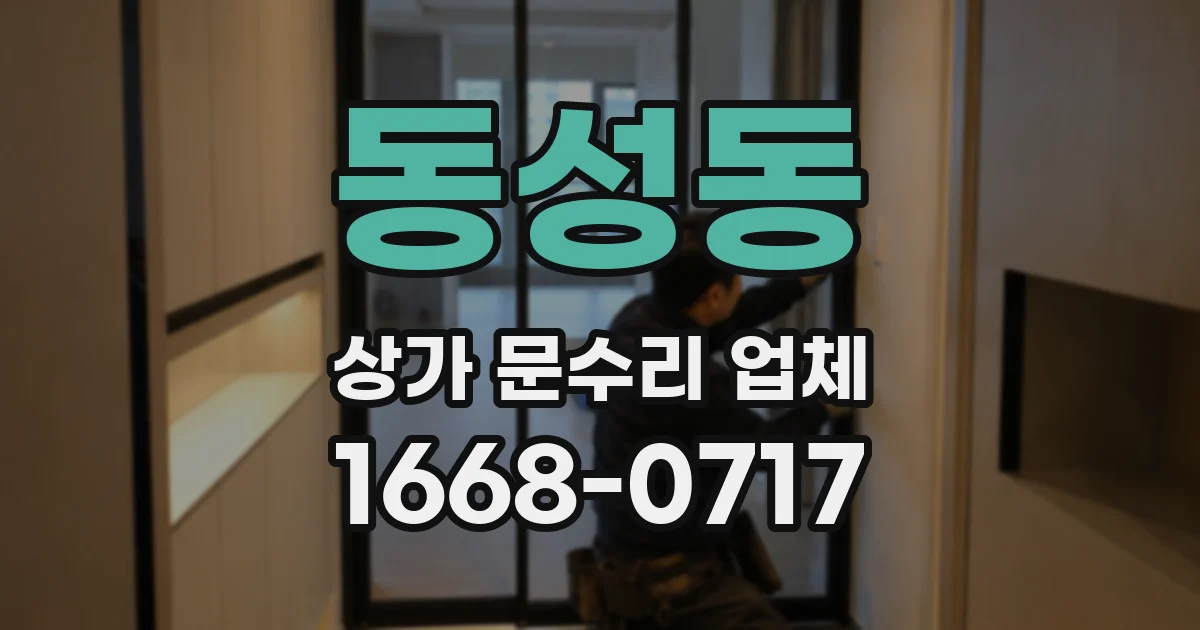 동성동 상가 문수리 업체
