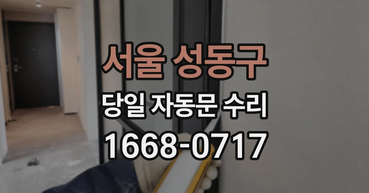 서울 성동구 당일 자동문 수리