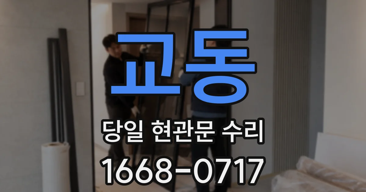 교동 당일 현관문 수리