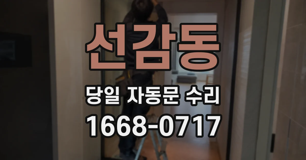 선감동 당일 자동문 수리