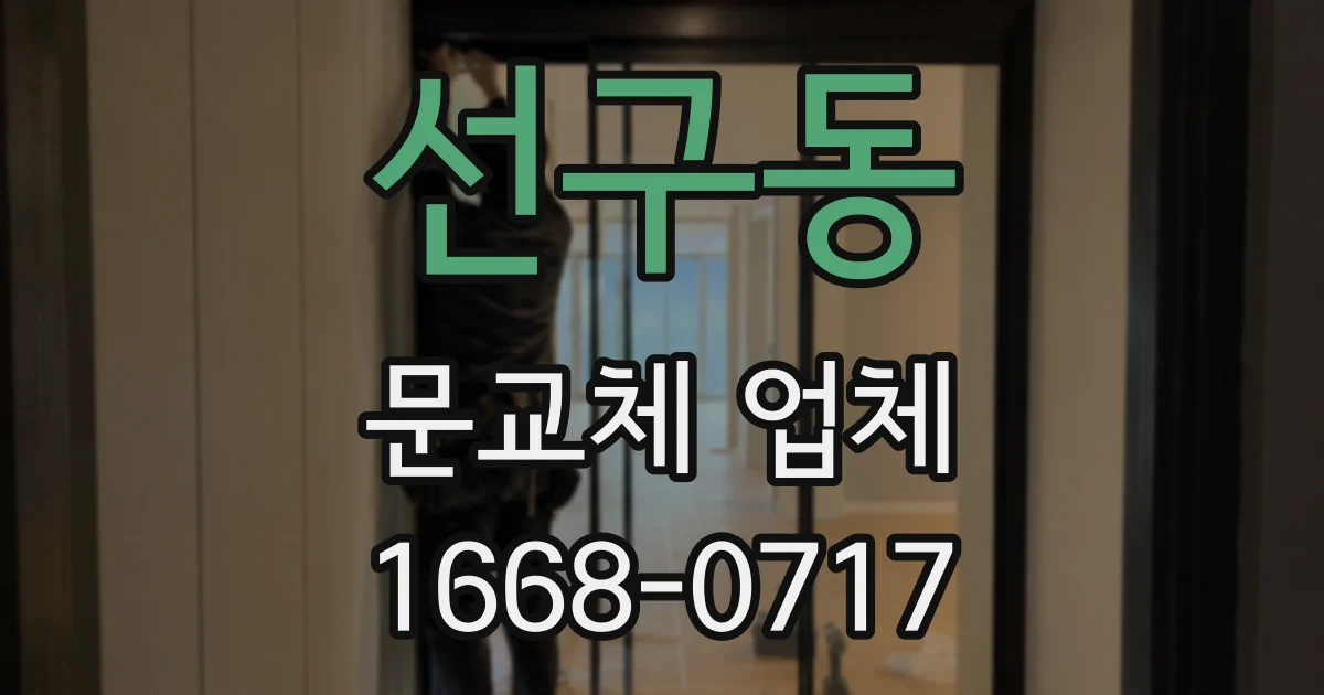 선구동 문교체 업체