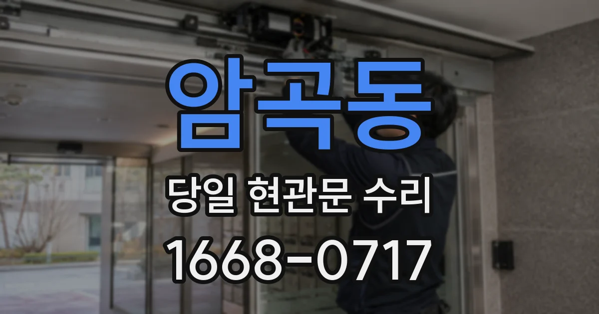 암곡동 당일 현관문 수리