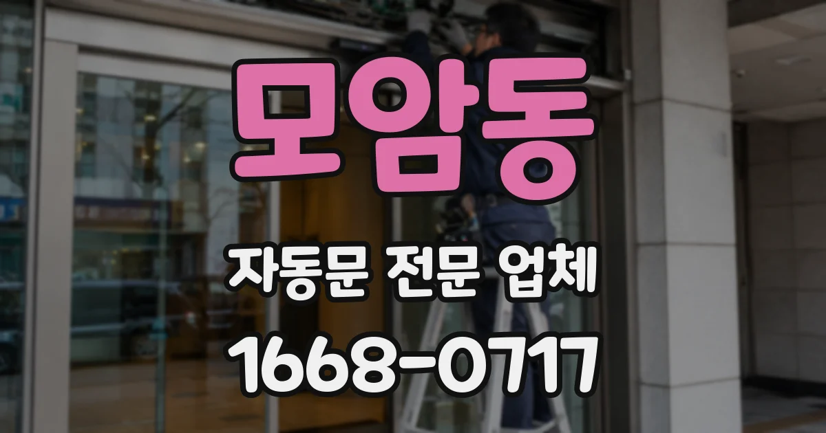 모암동 자동문 전문 업체