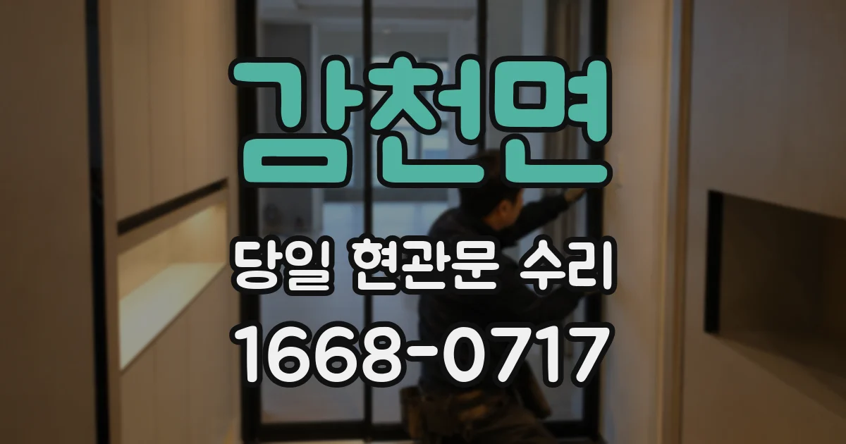 감천면 당일 현관문 수리