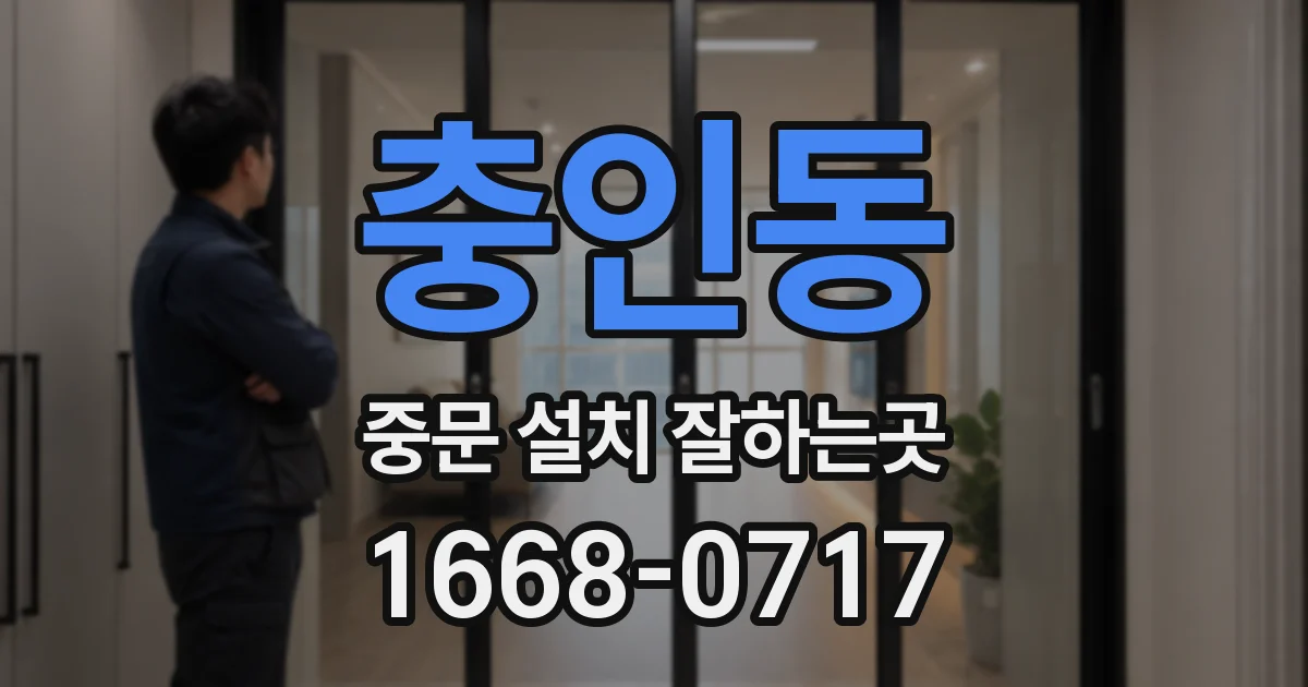 충인동 중문 설치 잘하는곳