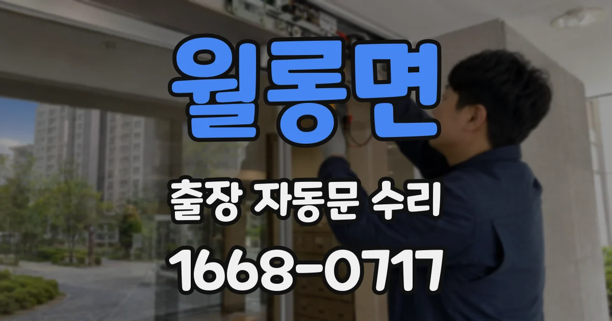 월롱면 출장 자동문 수리