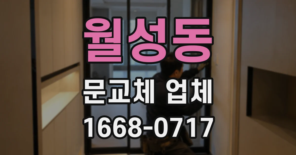 월성동 문교체 업체
