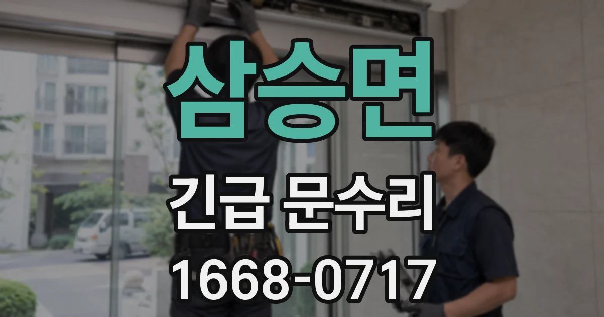 삼승면 긴급 문수리