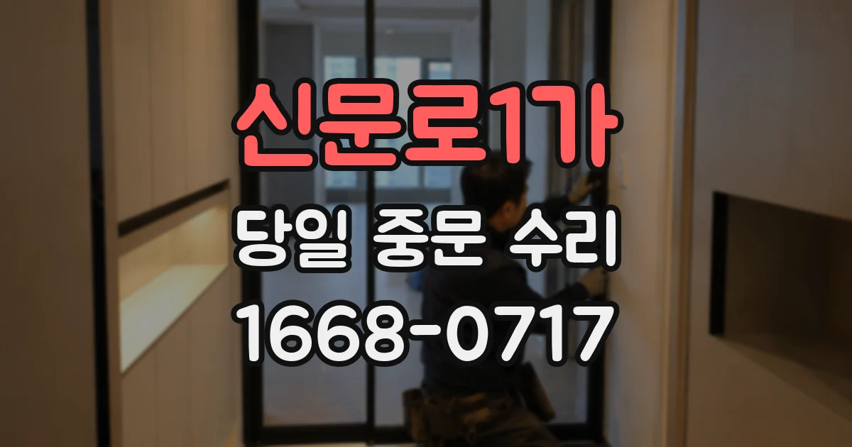 신문로1가 당일 중문 수리
