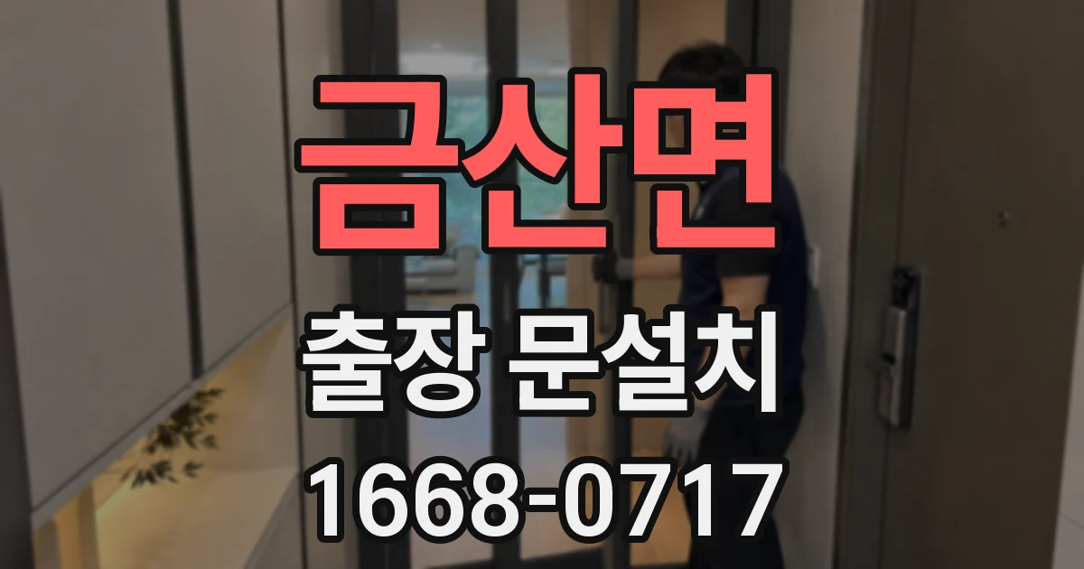 금산면 출장 문설치