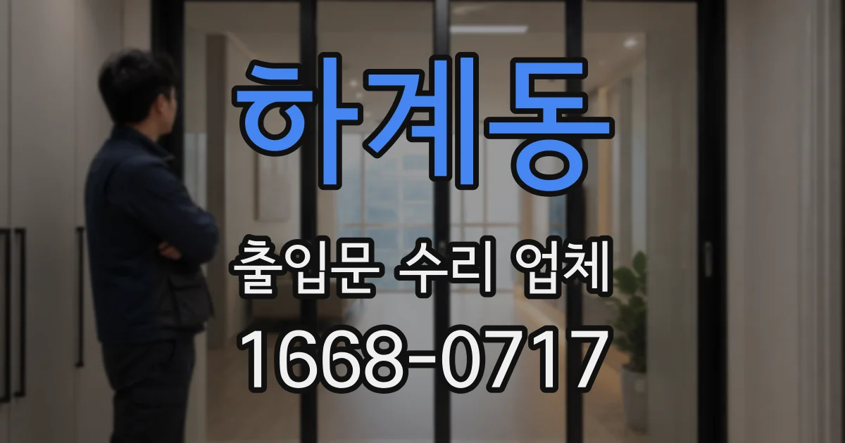 하계동 출입문 수리 업체