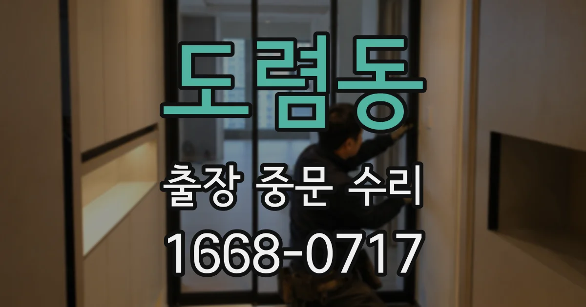 도렴동 출장 중문 수리