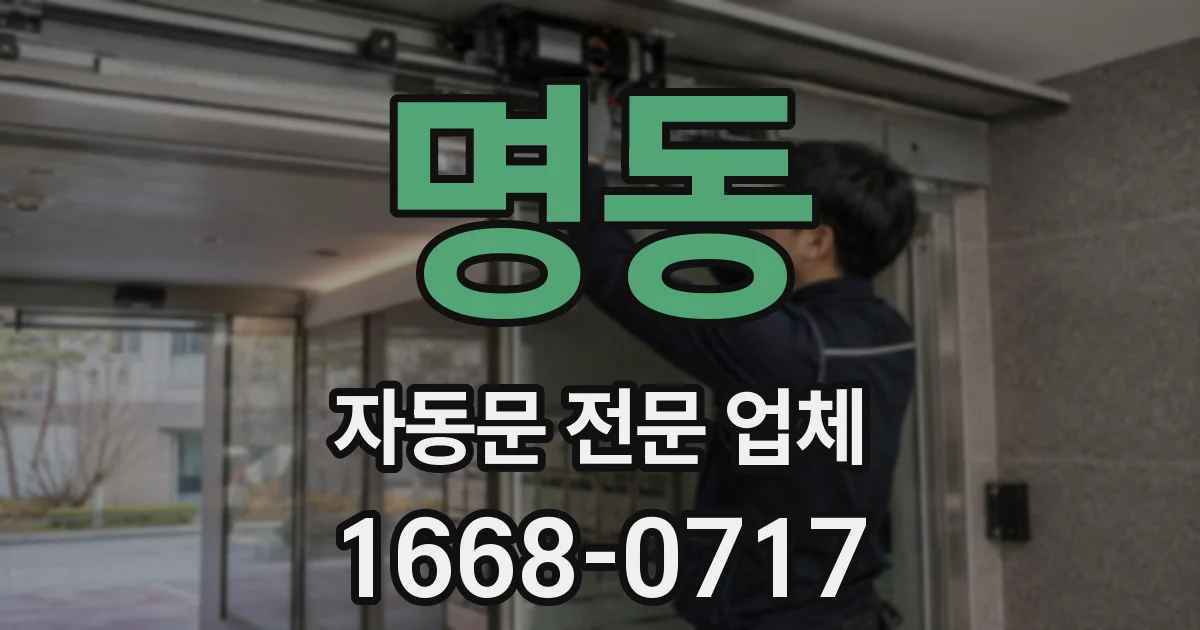 명동 자동문 전문 업체
