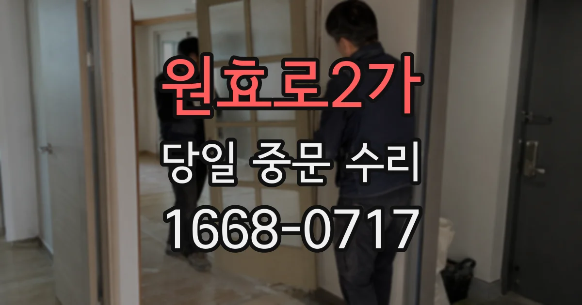 원효로2가 당일 중문 수리