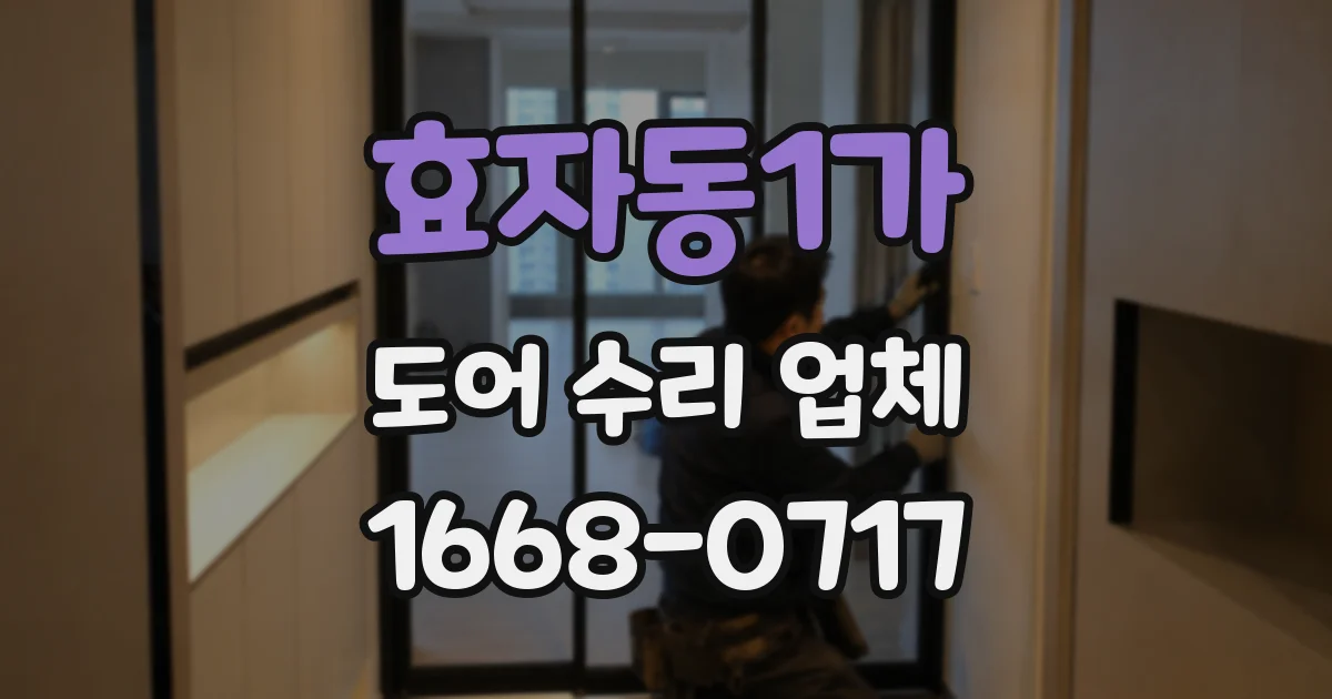 효자동1가 도어 수리 업체