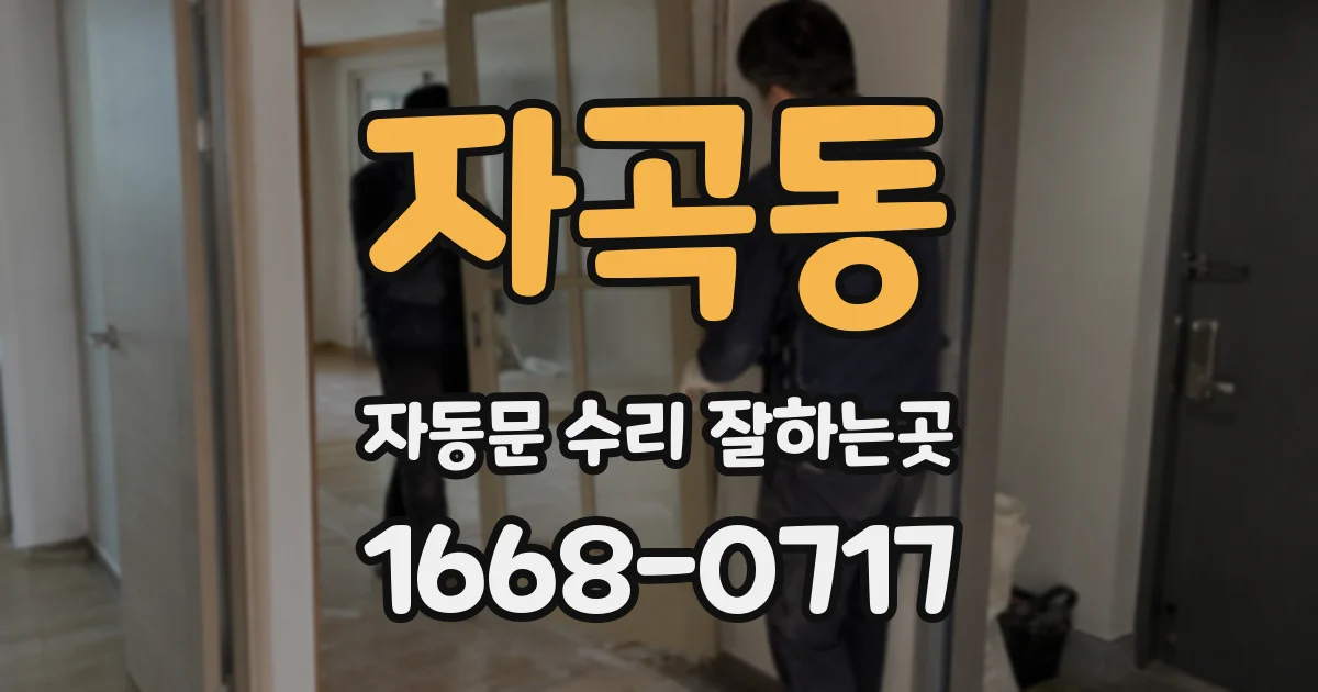 자곡동 자동문 수리 잘하는곳