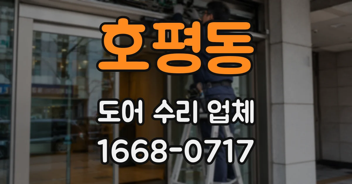 호평동 도어 수리 업체