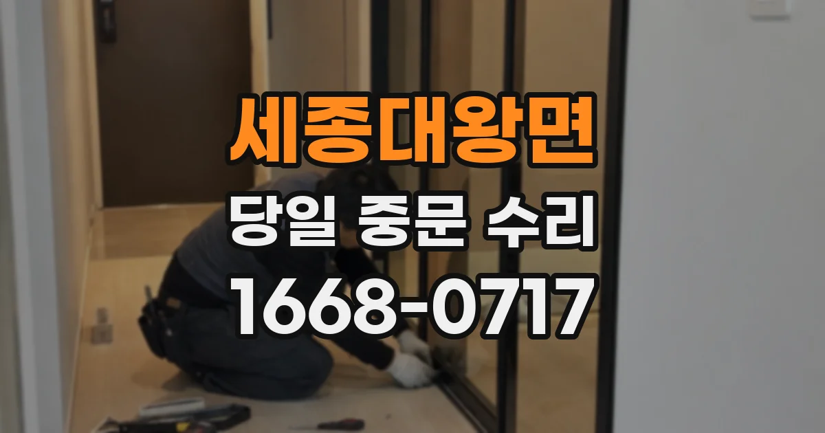 세종대왕면 당일 중문 수리