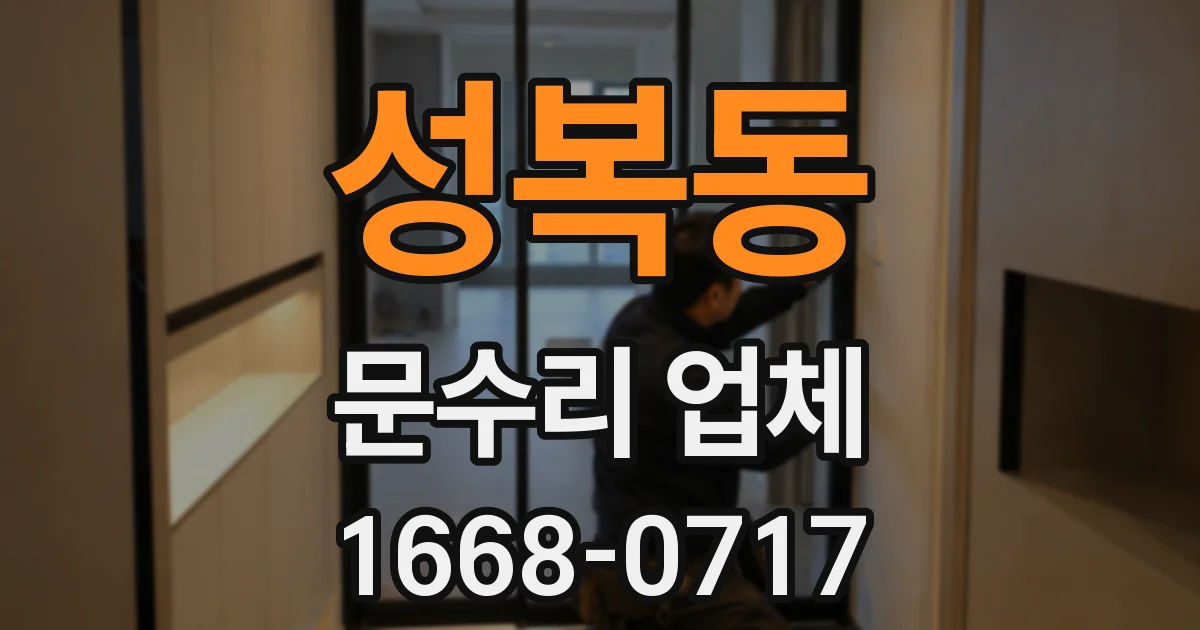 성복동 문수리 업체