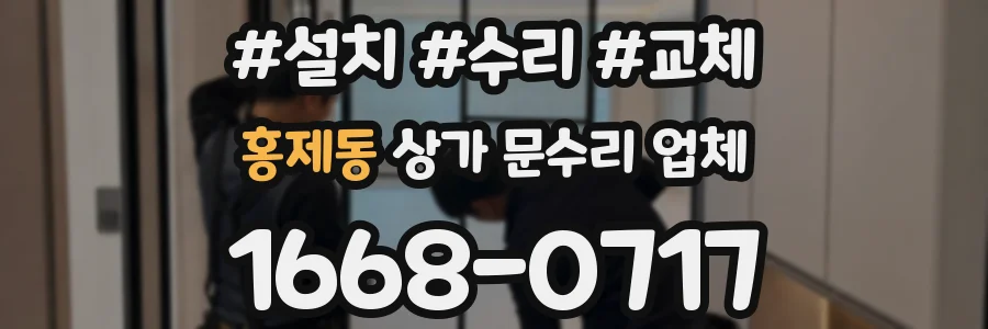 홍제동 상가 문수리 업체