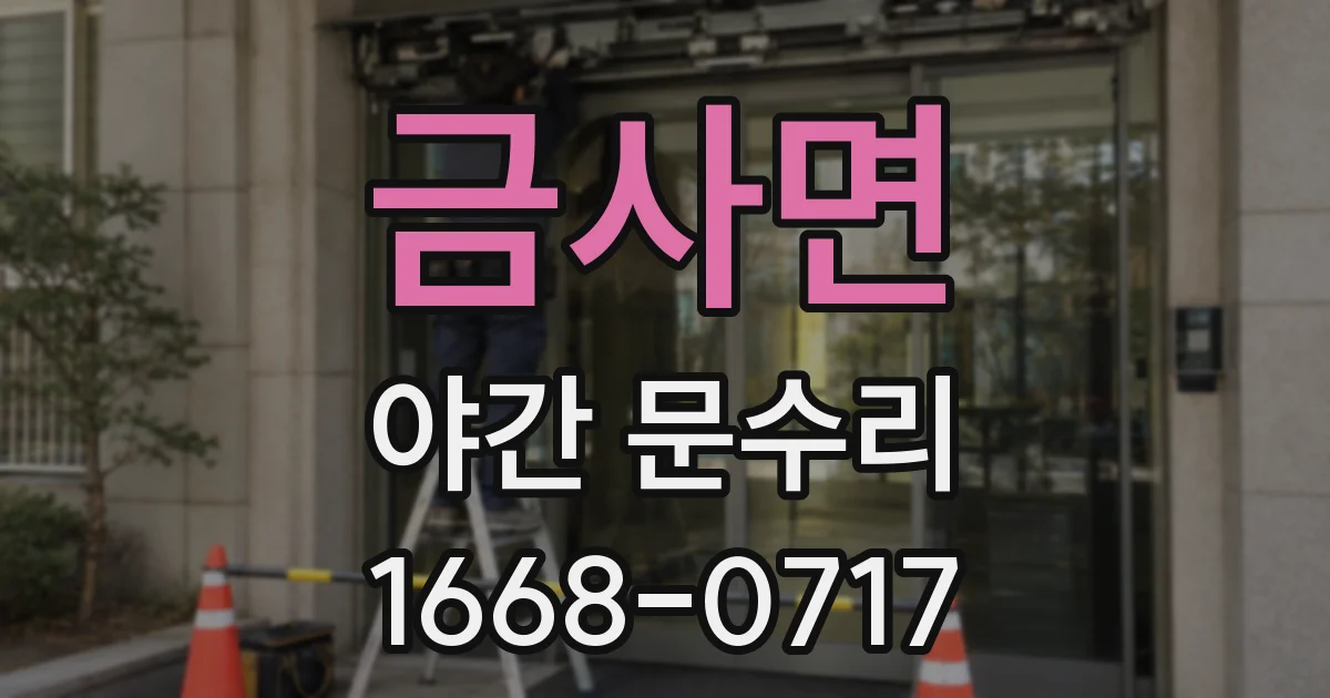 금사면 야간 문수리
