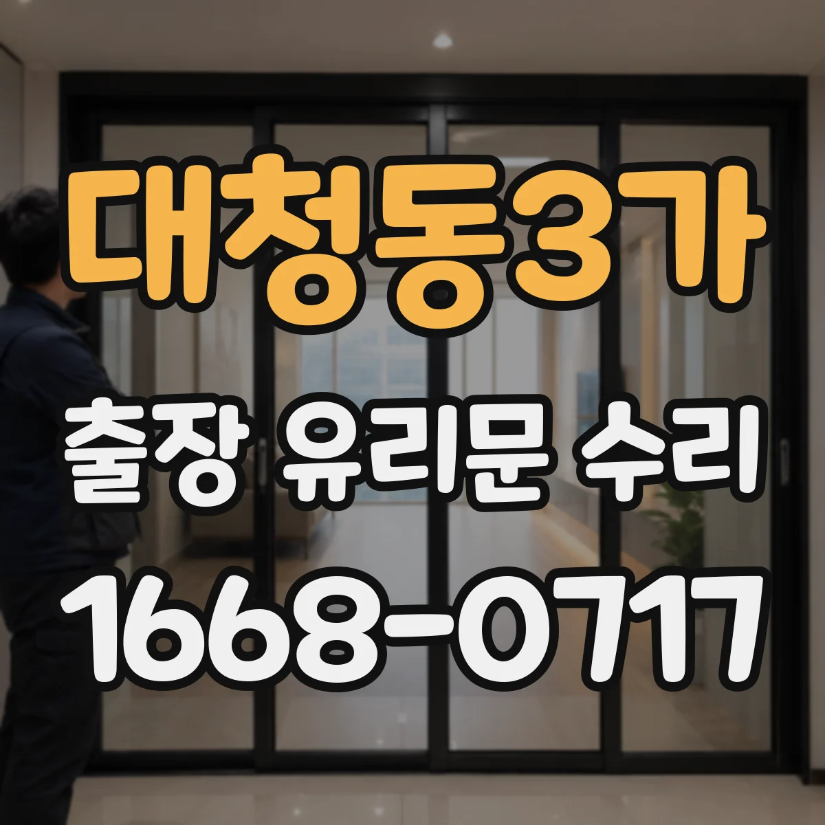 대청동3가 출장 유리문 수리