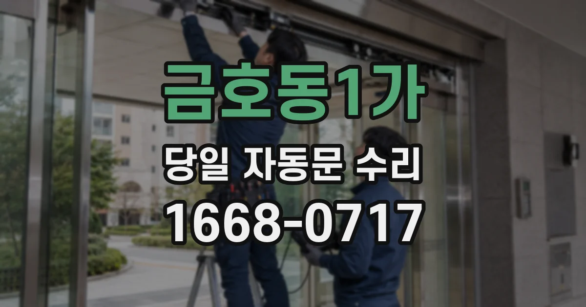 금호동1가 당일 자동문 수리