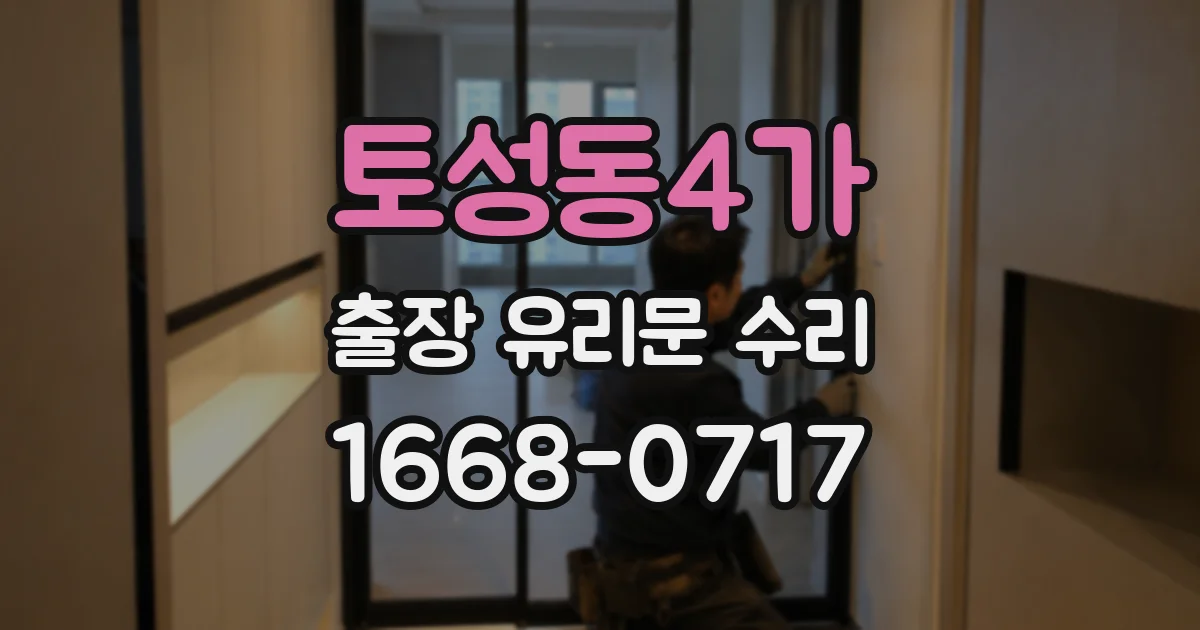 토성동4가 출장 유리문 수리