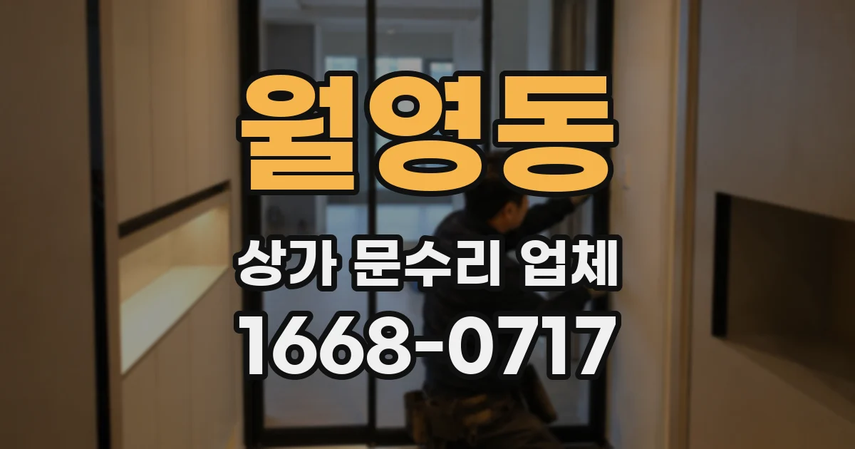 월영동 상가 문수리 업체