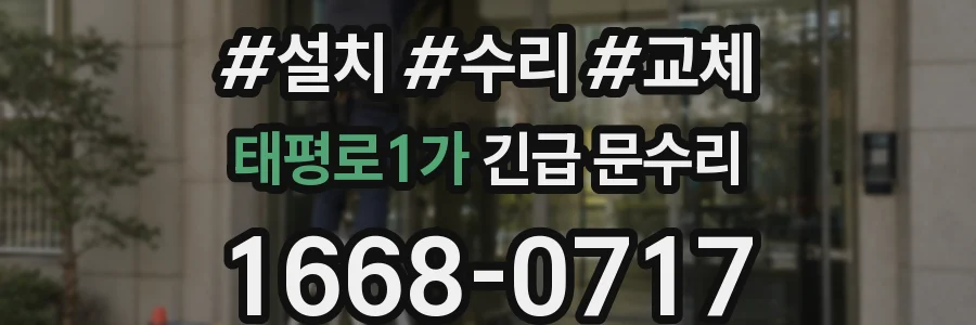 태평로1가 긴급 문수리