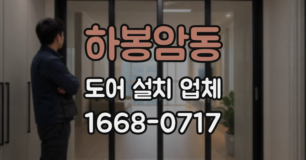 하봉암동 도어 설치 업체
