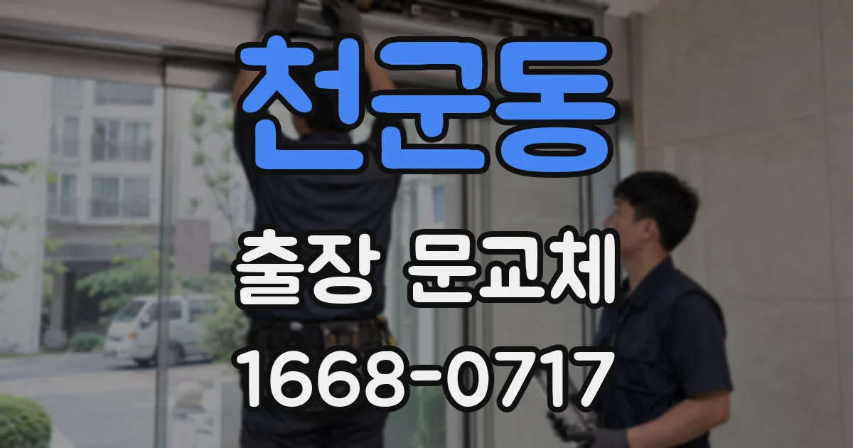 천군동 출장 문교체