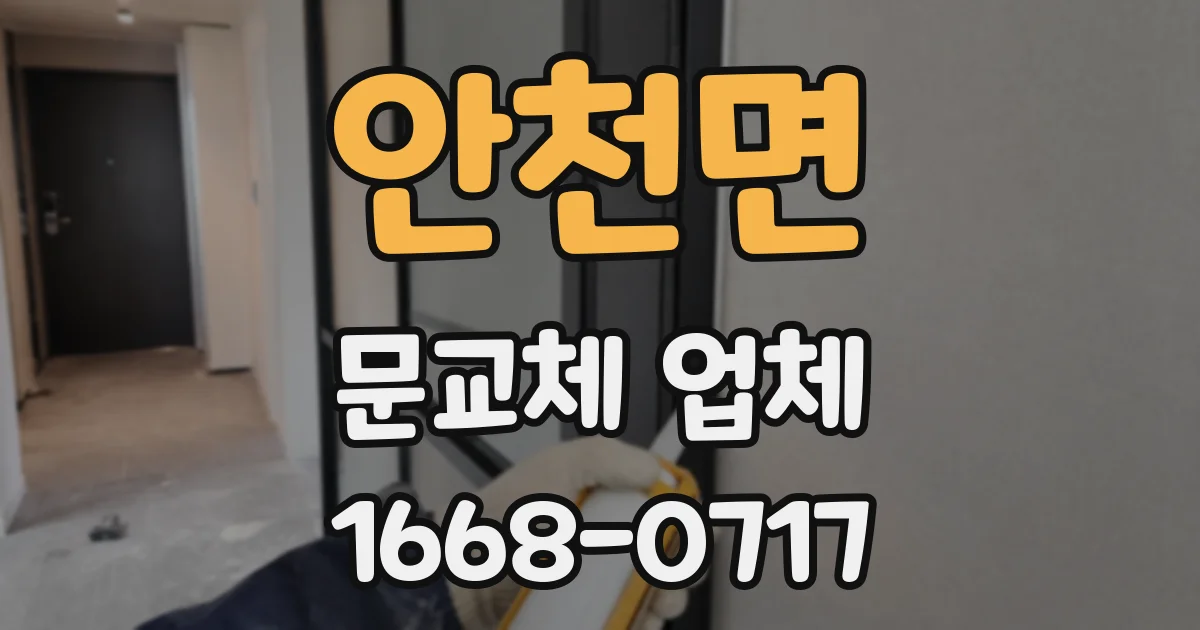 안천면 문교체 업체
