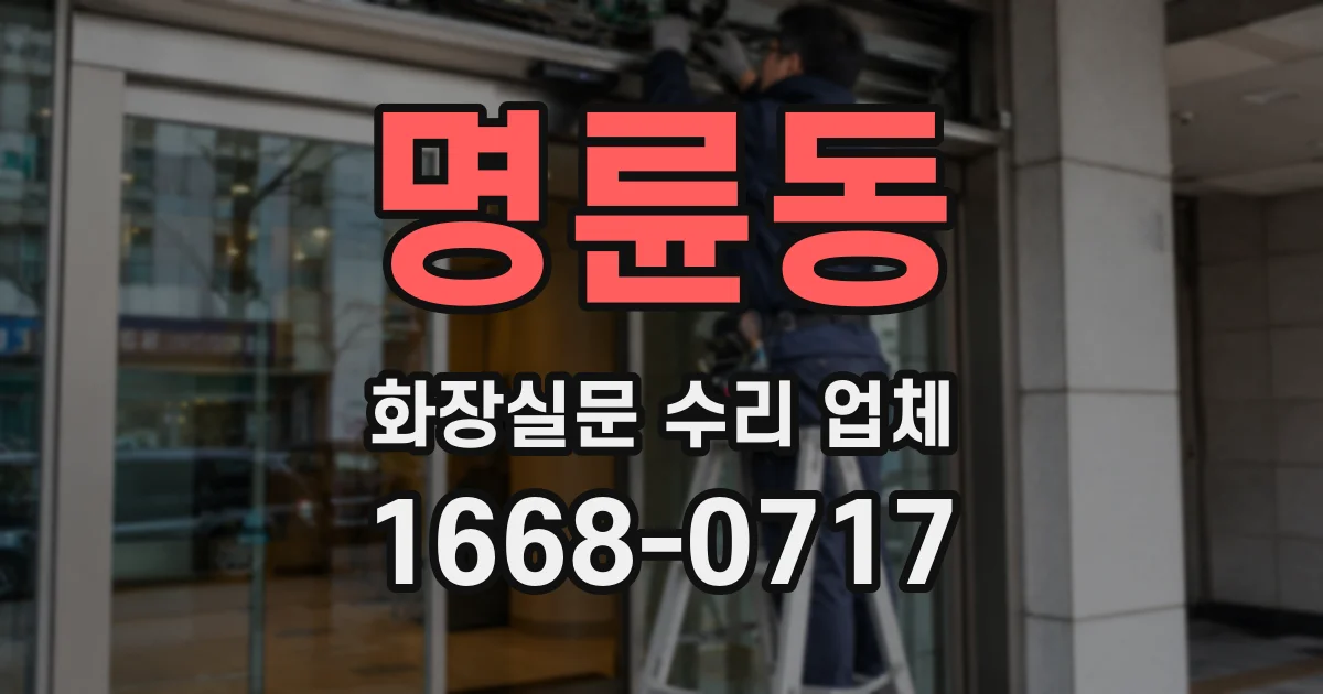 명륜동 화장실문 수리 업체