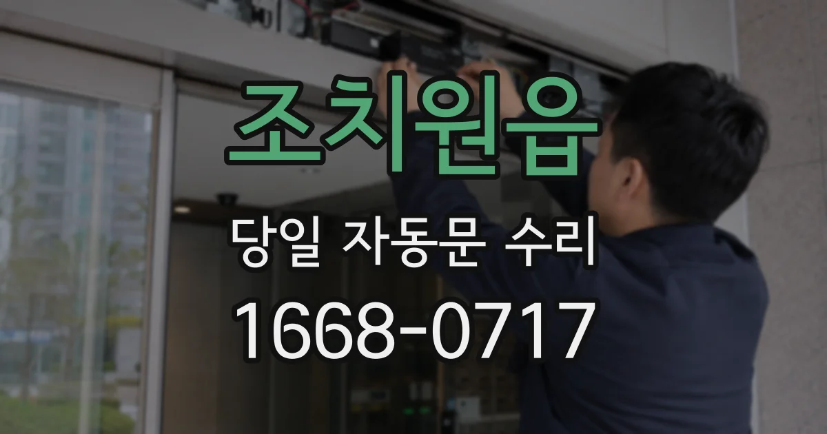 조치원읍 당일 자동문 수리